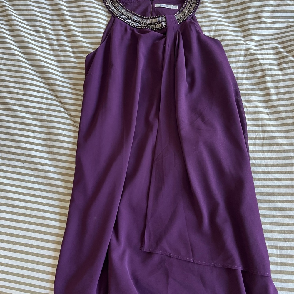 Ricki's Purple Dress with Embellished Neckline